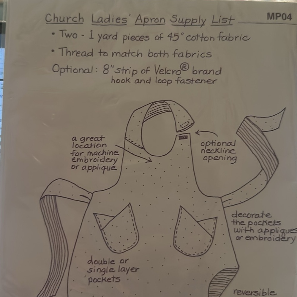 'Church Ladies' Apron Pattern - Picture 2 of 9